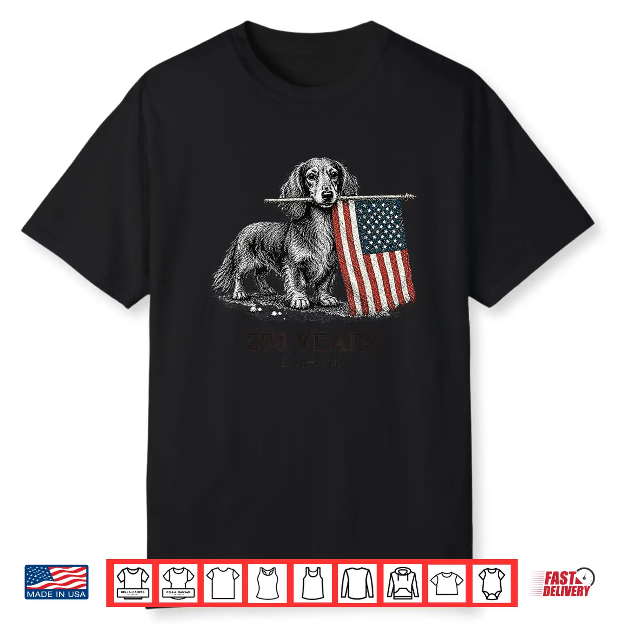 1776 2006 250 Years Usa Flag Dog Shirt 1776 2006 250 Years Usa Flag Dog Shirt