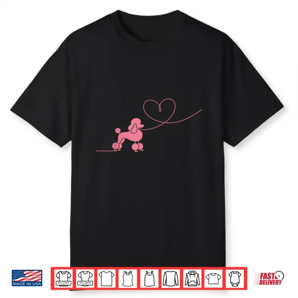 1950S Sock Hop Poodle Dog Heart Retro Cute Costume Shirt