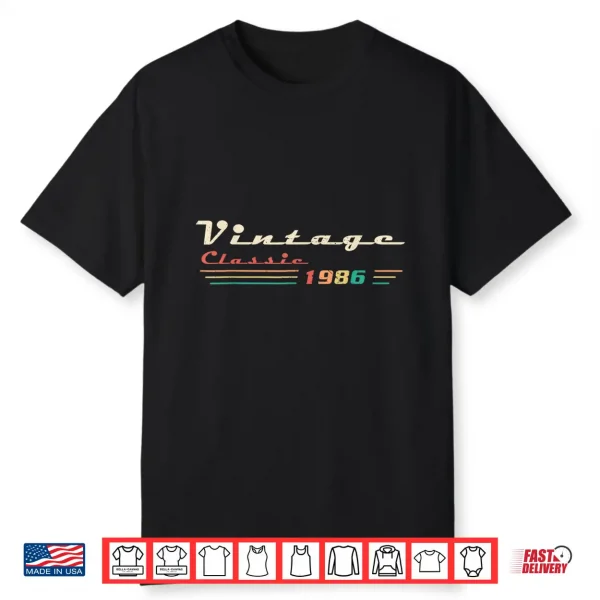 40 Year Old Gift Classic 1986 Limited Edition 40Th Birthday Shirt
