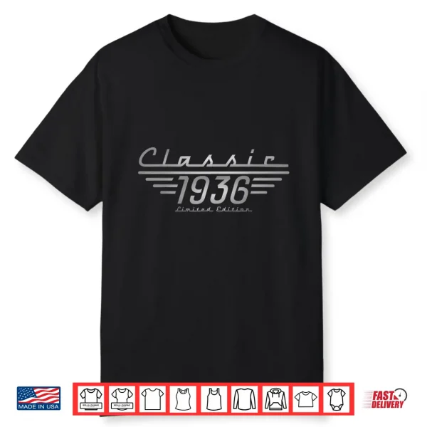 90Th Birthday Classic Limited Edition 1936 90 Year Old Shirt