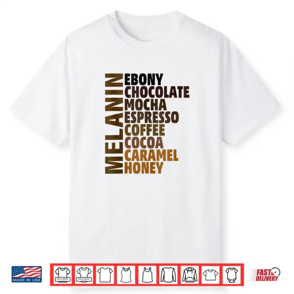 African Melanin Queen Girls & Womens Melanated Black Pride Shirt