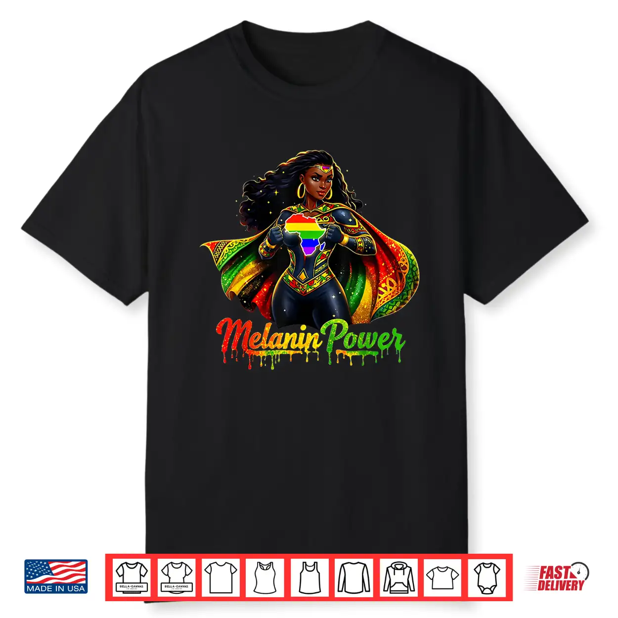 African Pride Strong Melanin Queen Black Woman Shirt African Pride Strong Melanin Queen Black Woman Shirt