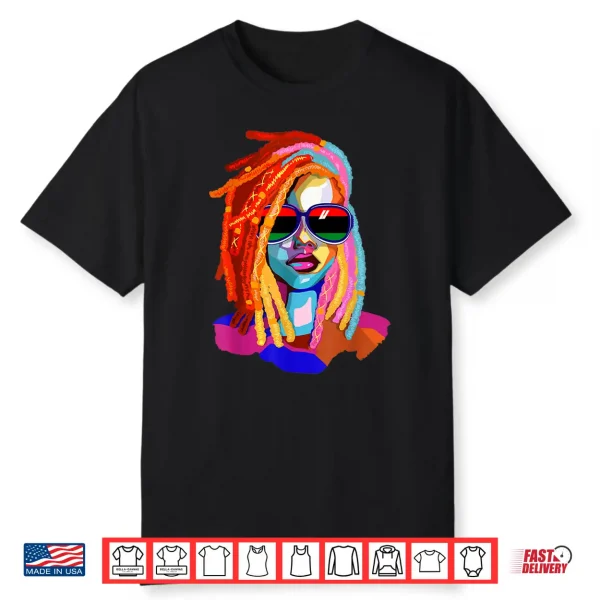 Afro Woman Black Queen Art Black History Juneteenth Shirt