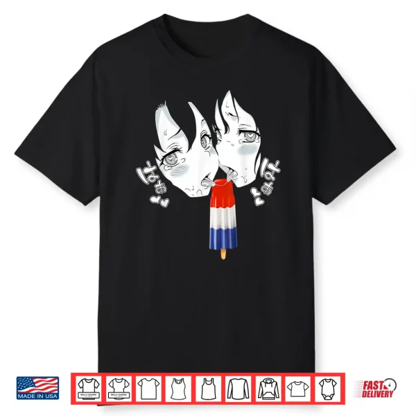 Ahegao Face Tee Anime Manga Hentai Popsicle Apparel Shirt
