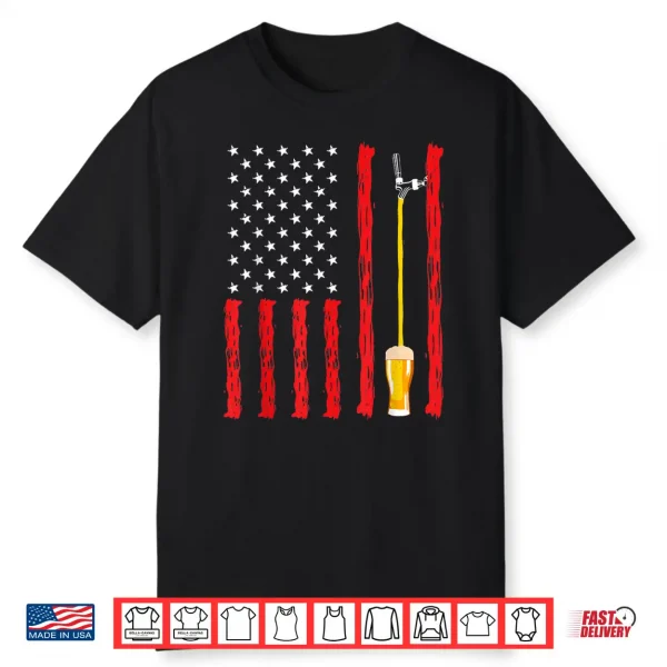 American Flag Craft Beer Brewery Design Shirt