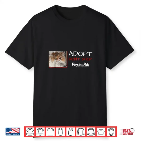 Animal Rescue Shirt With Persian Cat  Adopt Don’T Shop