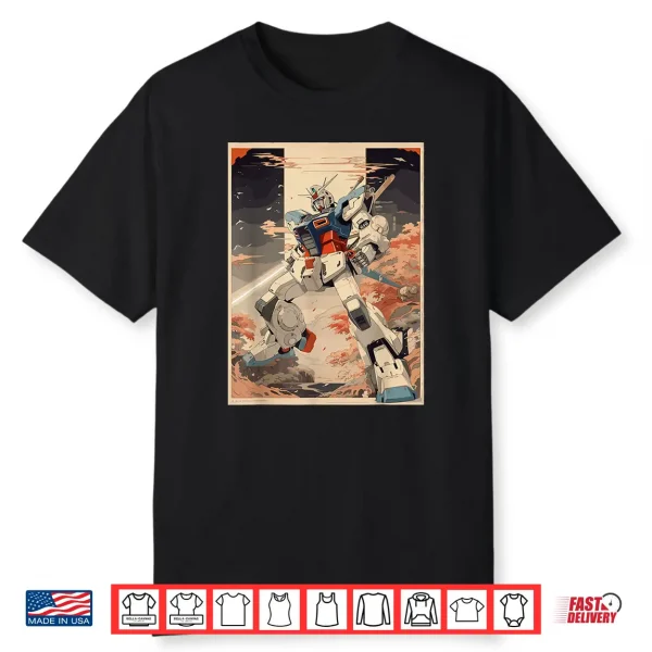 Anime Japanese Robot Giant Mecha Anime Robot Action Figure Shirt