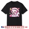 Anime Kawaii Axolotl Eating Ramen Noodles Kids Teen Girl Boy Shirt