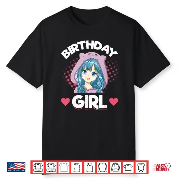Anime Manga Birthday Girl Birthday Shirt