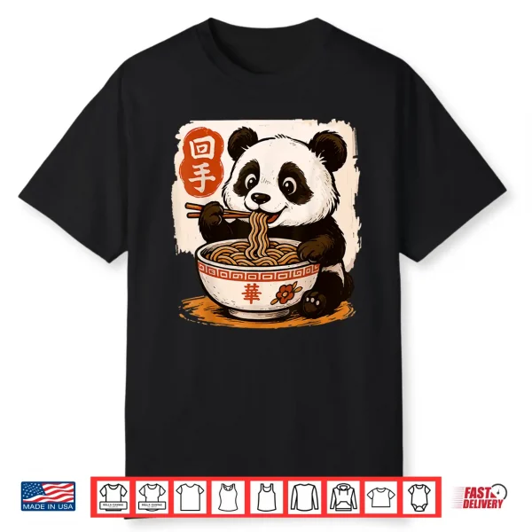 Anime Panda Eating Ramen Japanese Japan Shirt