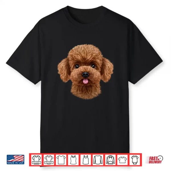 Apricot Toy Poodle Dog Face Shirt