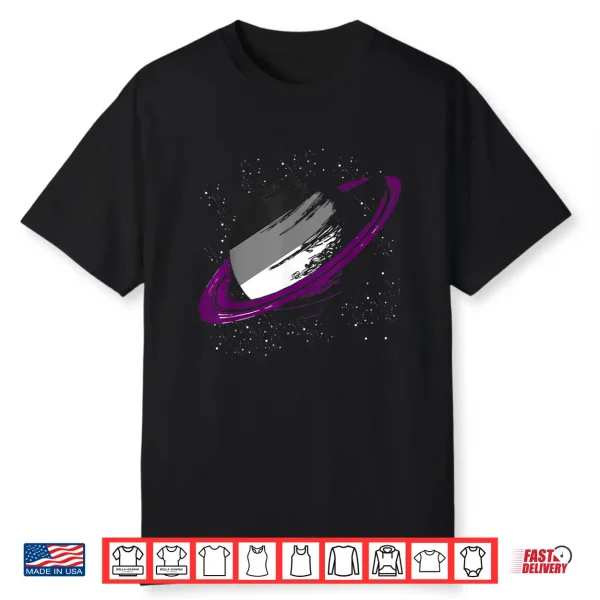 Asexual Ace Pride Month Saturn Queer Lgbtq Asexual Shirt