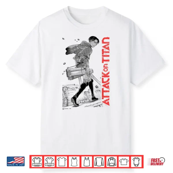 Attack On Titan Levi Ackerman Japanese Manga Epic Portrait Shirt