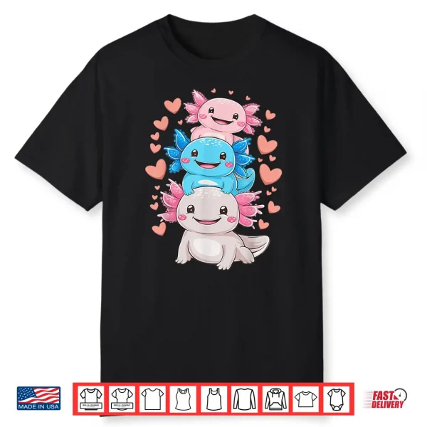 Axolotl Kawaii Anime Cute Axolotls Shirt