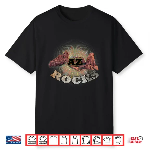 Backpacking Phoenix Az Rocks Design Mountain Hiking Shirt