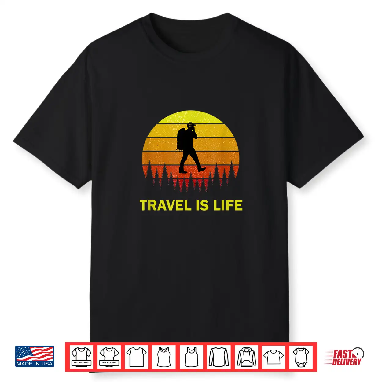 Backpacking Travel Is Life Quote For Backpackers & Travelers Shirt Backpacking Travel Is Life Quote For Backpackers & Travelers Shirt