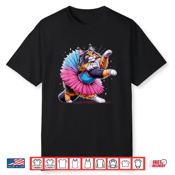 Ballerina Maine Coon Cat Dancing Shirt