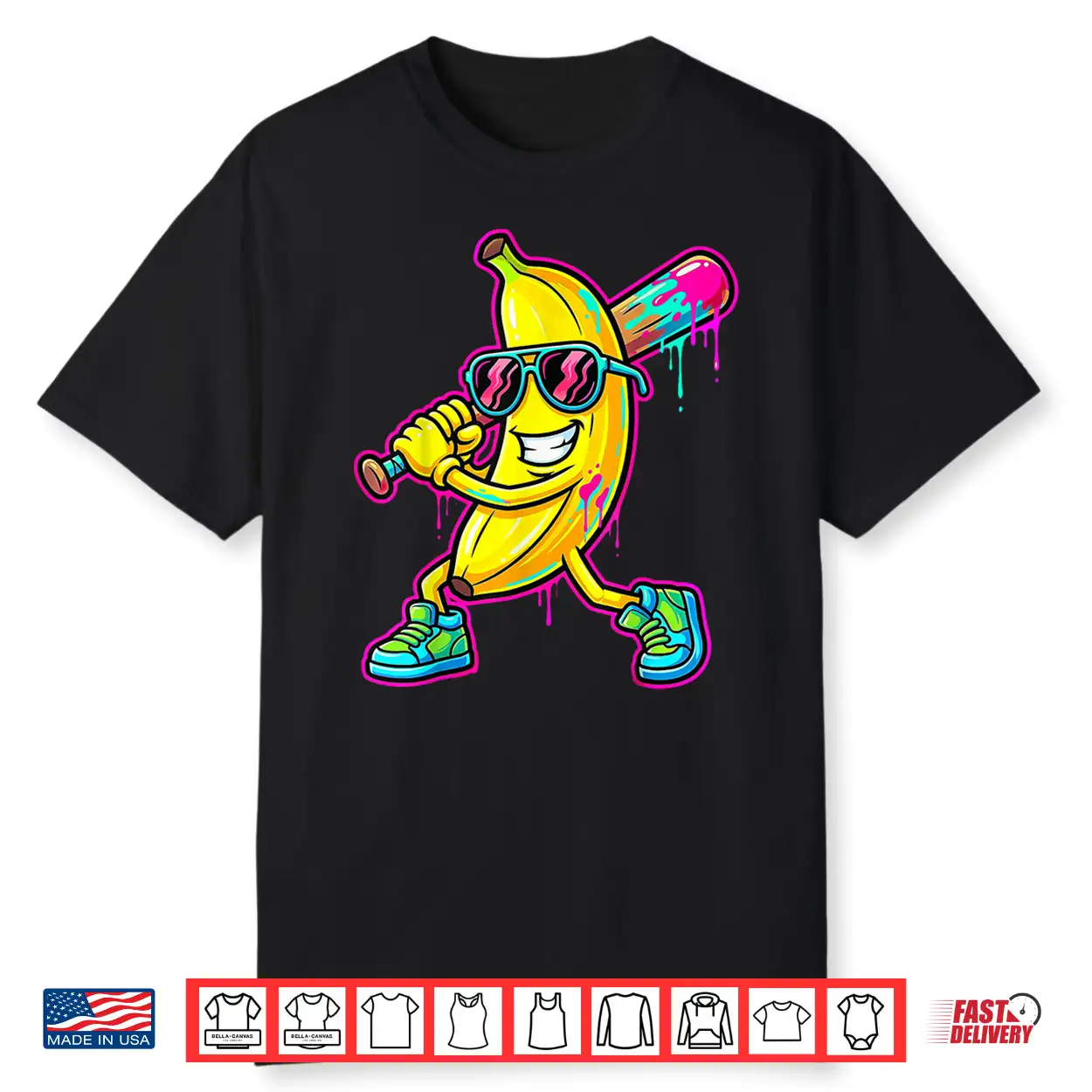 Banana Funny Ice Cream Drip Kids Youth Boys Girls Shirt Banana Funny Ice Cream Drip Kids Youth Boys Girls Shirt