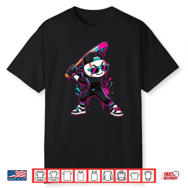 Baseball Drip Ice Cream Baseball Ball Drip Shirt