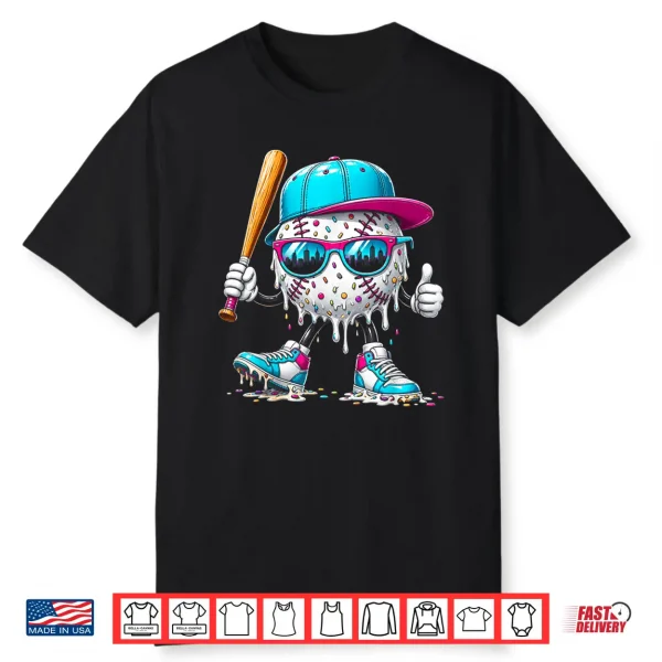 Baseball Drip Shirt For Boys   Baseball 101 Shirt