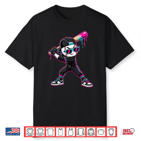 Baseball Drip For Boys Ice Cream Baseball Shirt