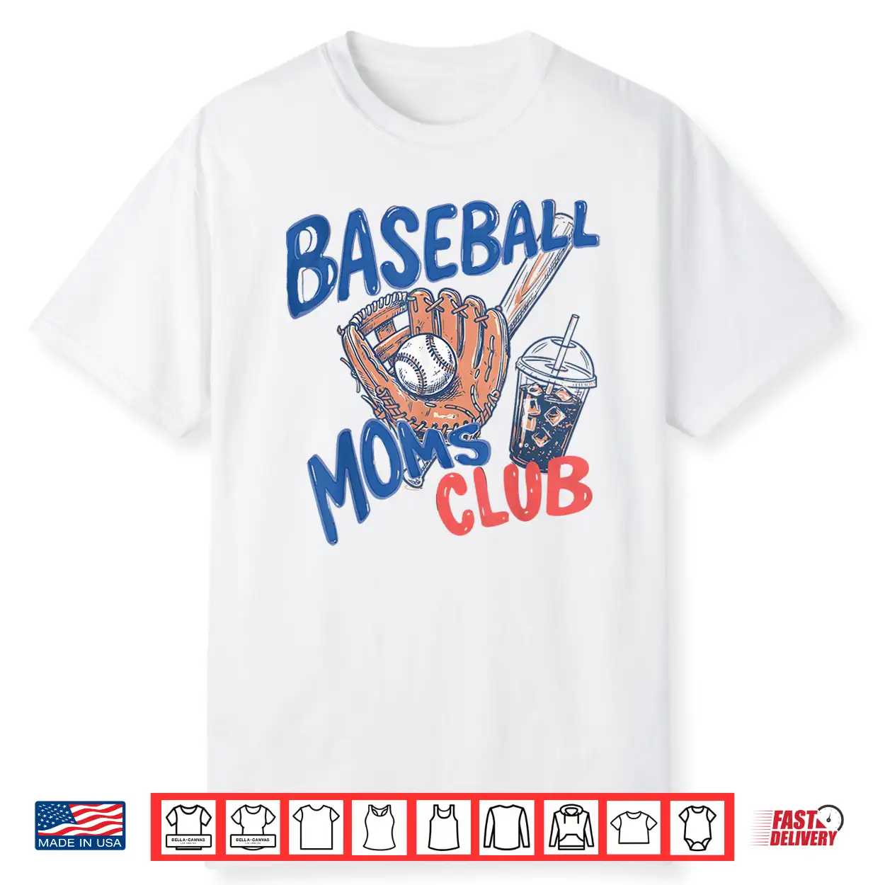 Baseball Moms Club Iced Coffee & Glove Sports Mother’S Day Shirt Baseball Moms Club Iced Coffee & Glove Sports Mother’S Day Shirt