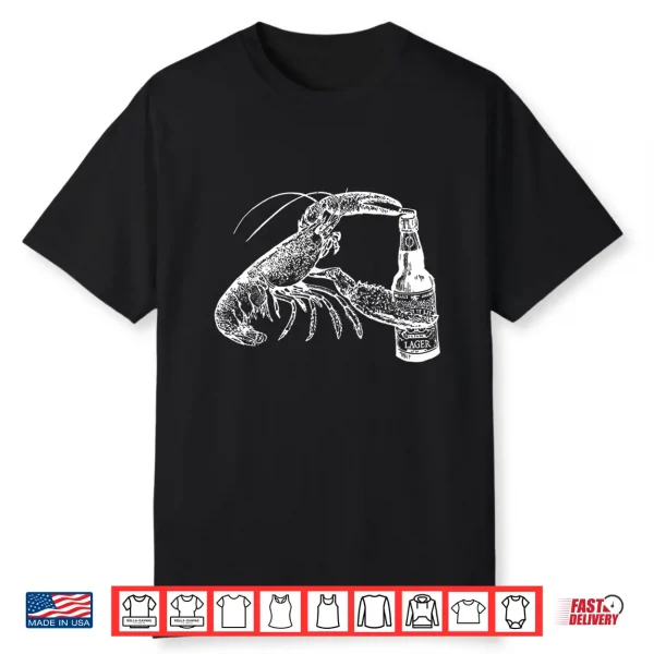 Beer Drinking Lobster Craft Beer Beach Vacation Gift Shirt