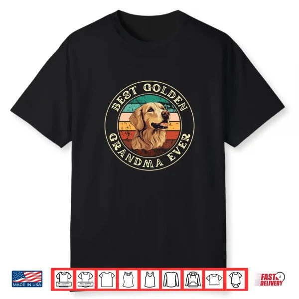 Best Golden Retriever Grandma For Women Gift Idea Funny Dog Shirt