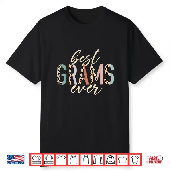 Best Grams Ever Gifts Leopard Print Mothers Day Shirt