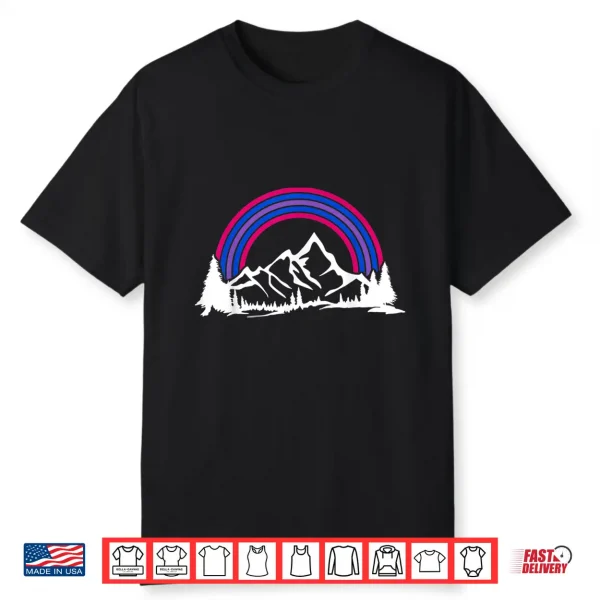 Bi Pride Hiking Camping Backpacking Outdoor Bisexual Lgbt Shirt
