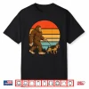 Bigfoot German Shepherd Retro Professional Minimalist Modern Graphic Shirt