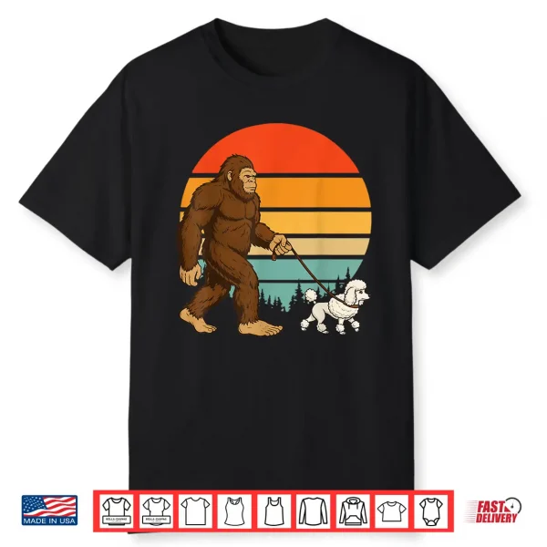 Bigfoot Poodle Retro Shirt