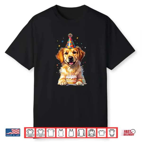 Birthday Golden Retriever Party Dog Shirt