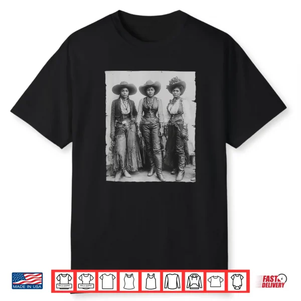 Black African American Cowgirl Western Country Texas Rodeo Shirt