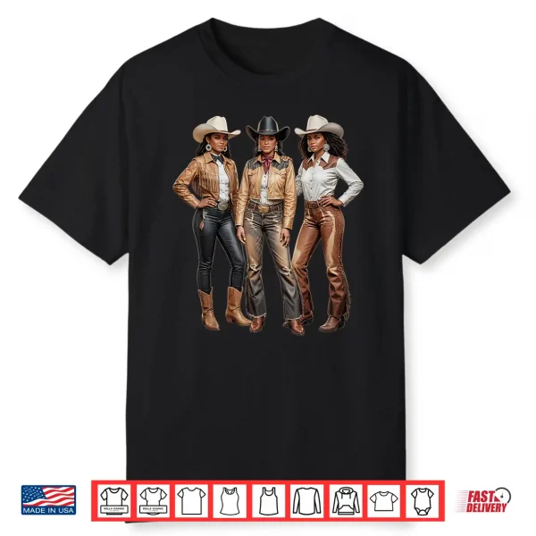 Black African American Cowgirl Western Country Texas Shirt