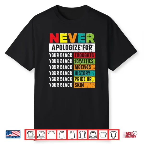 Black And Proud Black History Month Afrocentric Black Pride Shirt