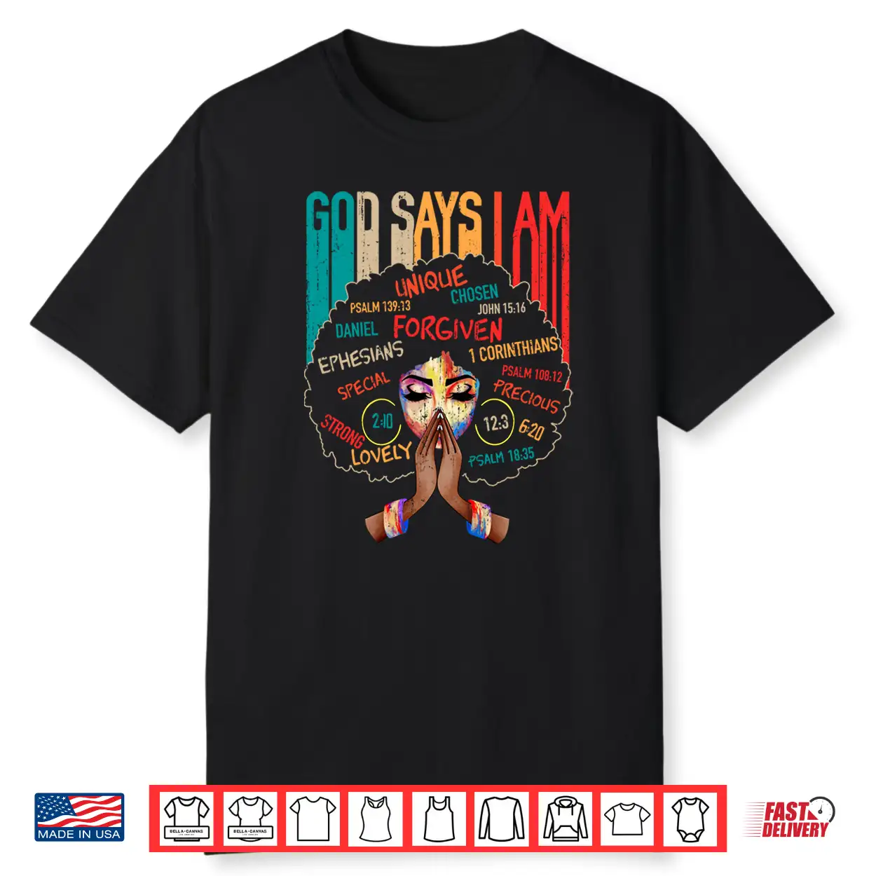 Black Girl God Says I Am Black Melanin History Month Pride Shirt Black Girl God Says I Am Black Melanin History Month Pride Shirt