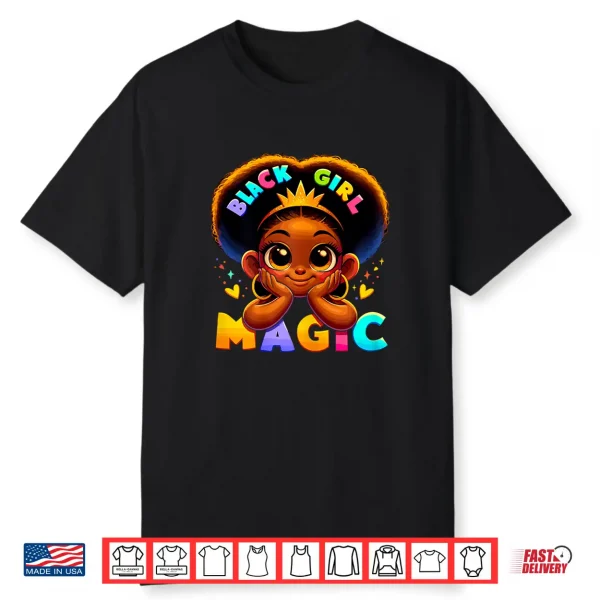 Black Girl Magic Melanin Poppin Toddler Juneteenth Shirt