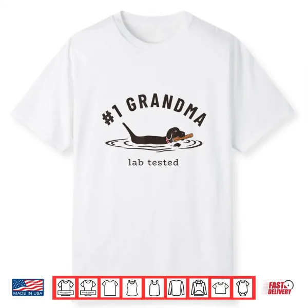 Black Lab #1 Grandma Labrador Retriever Owner Mother’S Day Shirt
