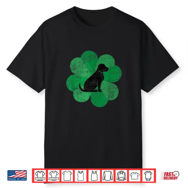Black Lab St. Patrick’S Day Shirt Retro Labrador Retriever Shirt