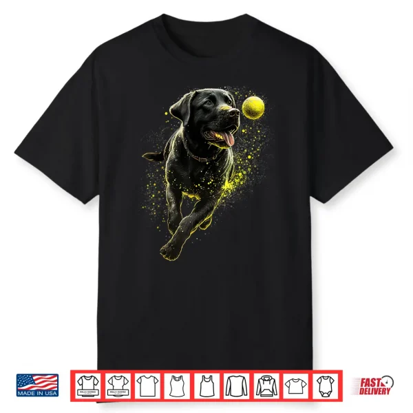 Black Labrador Retriever Chasing A Ball Labrador Retriever Shirt