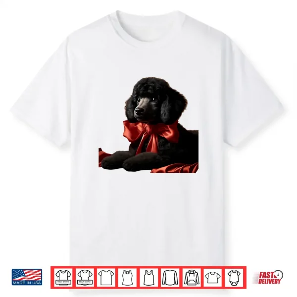 Black Poodle Shirt For Women Men Kids Dog Mom Dad Poodle Art Shirt