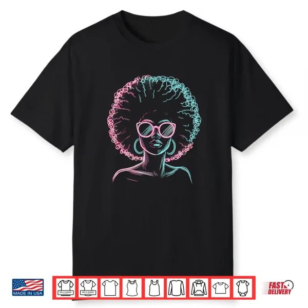 Black Queen Afro Women Dripping Juneteenth Shirt