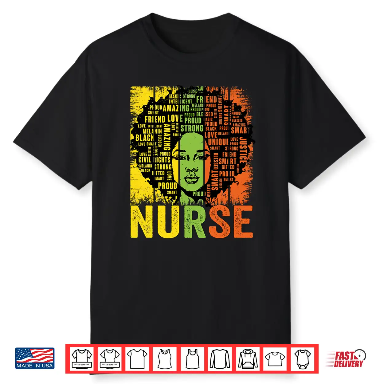 Black Woman Nurse Afro Melanin Vintage Black History Month Shirt Black Woman Nurse Afro Melanin Vintage Black History Month Shirt