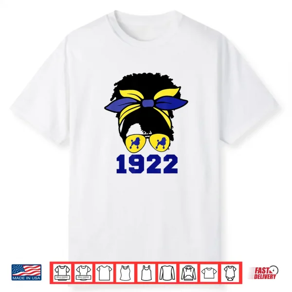 Black Women Afro Hair Rho Sigma 1922 Poodle Dog Lover Shirt