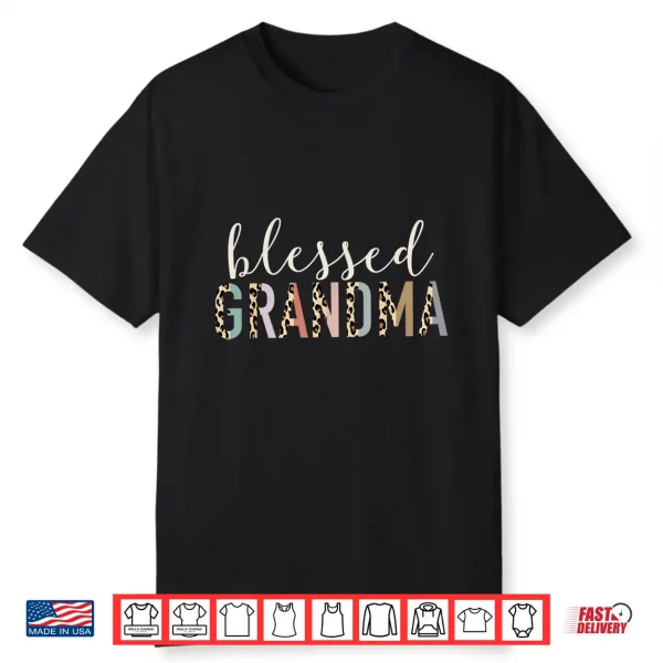 Blessed Grandma Cute Leopard Print Shirt