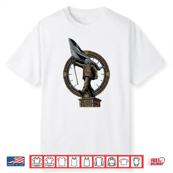 Blind Faith Suited Man Blinded By Flag Political Street Art Shirt
