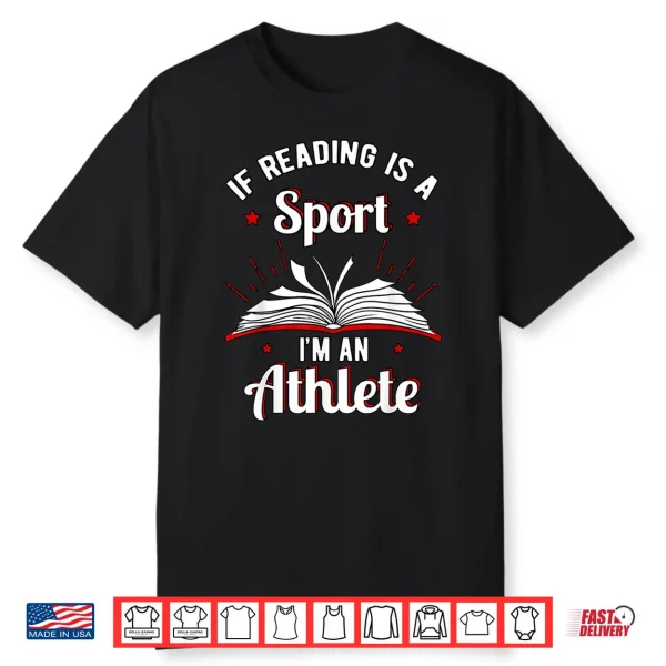 Book Reading Sport Athlete Game Booklover Bibliophile Reader Shirt