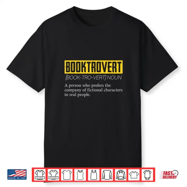 Booktrovert Introvert Shy Reading Book Lovers Library Shirt