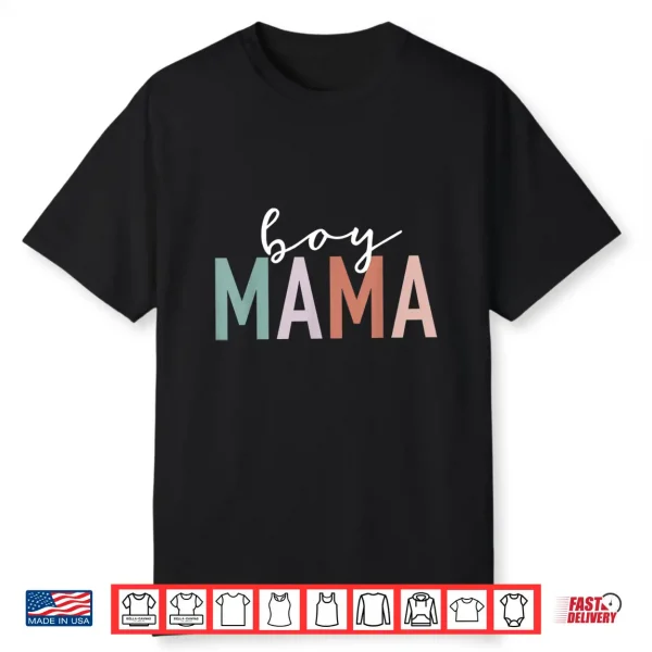 Boy Mama Gifts For Mother Mom Of Boys Leopard Print Shirt